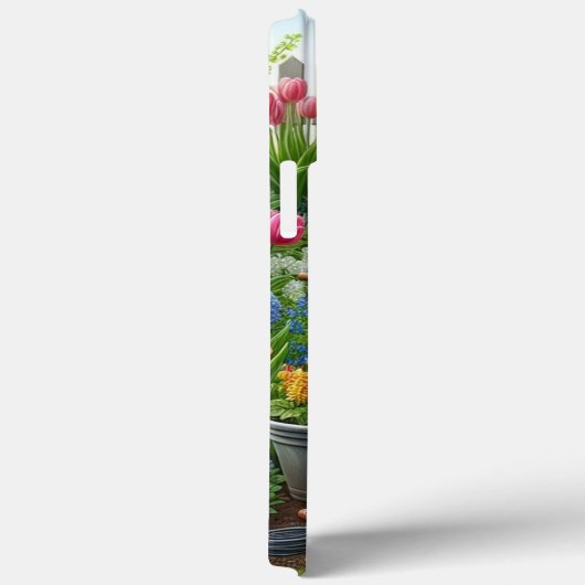 Hübscher Blumengarten mit Katze Case-Mate iPhone Hülle (Rückseite / Rechts)