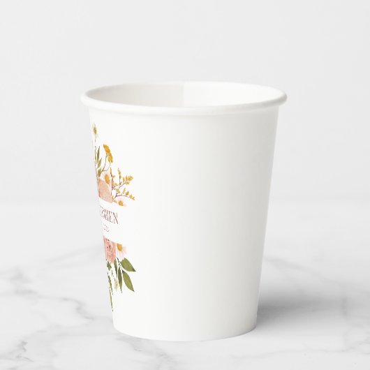 Hübscher Blumengarten Pappbecher (Links)