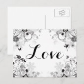 Hübscher Blumengarten ~ Vogelarten und Schmetterli Postkarte (Vorne/Hinten)