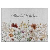 Hübscher Blumengarten Wildblume Schneidebrett (Vorderseite)