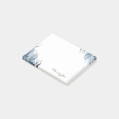 Hübscher Blumeninternatsschüler druckt Post-it Klebezettel (angewinkelt)