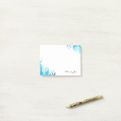 Hübscher Blumenkarton Personalisiert Post-it Klebezettel (Auf Schreibtisch)