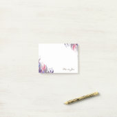 Hübscher Blumenkarton Personalisiert Post-it Klebezettel (Auf Schreibtisch)