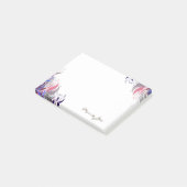 Hübscher Blumenkarton Personalisiert Post-it Klebezettel (angewinkelt)