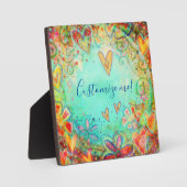 Hübscher Blumenkoffer für Ihren Individuelle Name Fotoplatte (Vorderseite)