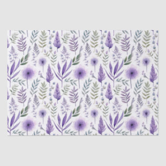 Hübscher Blumenlavender Lila Botanisch Seidenpapier