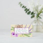 Hübscher Blumenlavender und Milchverarbeitung Visitenkarte (Stehend Vorderseite)