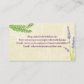 Hübscher Blumenlavender und Milchverarbeitung Visitenkarte (Rückseite)