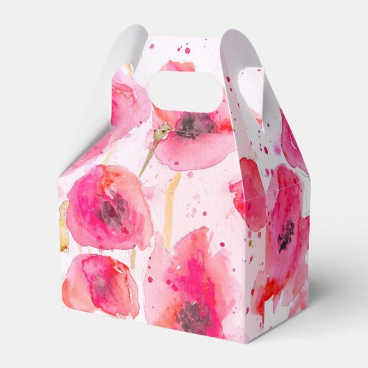 Hübscher Blumenmohn Geschenkschachtel (Vorderseite)