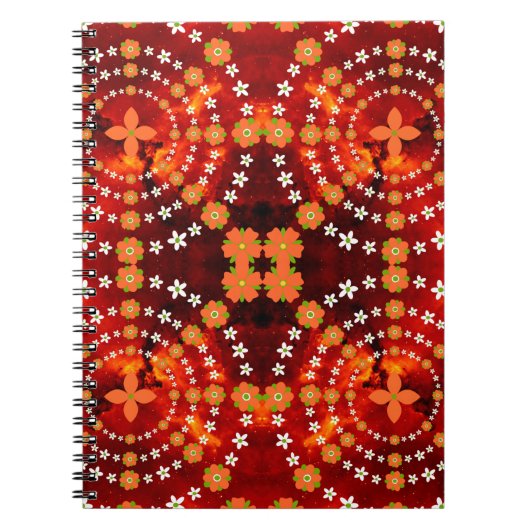 Hübscher Blumenmuster Niedlicher Garten Notizblock (Vorderseite)