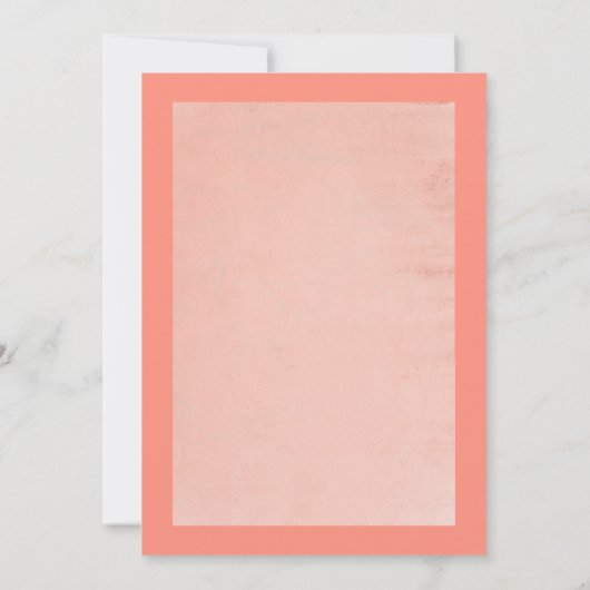 Hübscher Blumenpfirsiche | Orange Script Wedding Einladung (Rückseite)