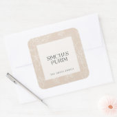 Hübscher Blumenpurimsticker Quadratischer Aufkleber (Umschlag)