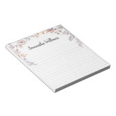 Hübscher Blumenrahmen Notizblock (angewinkelt)