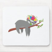 Hübscher BlumenSloth Mousepad (Vorne)