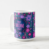 Hübscher Blumenspass Trendy Mama Inspirivity Kaffeetasse (Vorderseite Links)