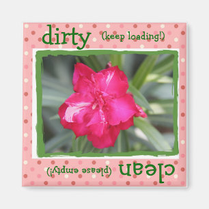Hübscher Blumenspülmaschinen-Magnet, Rosa u. Gr Magnet