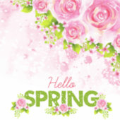 Hübscher Blumenstart Aufkleber (Vorderseite)