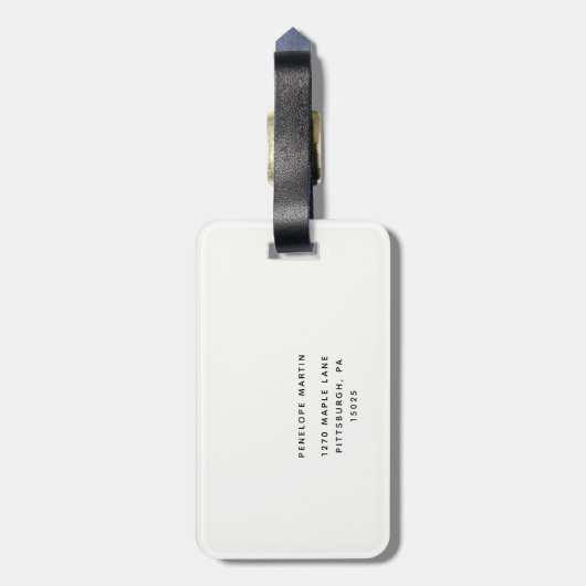 Hübscher Blumenstrauß: Gepäckmarke Gepäckanhänger (Rückseite vertikal)