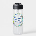 Hübscher Blumenstrauß Personalisierter Brautstamm Trinkflasche<br><div class="desc">Hübsche und niedliche Blumenwasserflasche für Ihren Brauenstamm,  personalisiert mit ihrem Namen.</div>