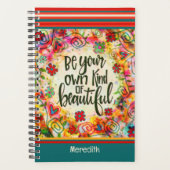 Hübscher Blumenstrauß Schönes Inspiriert Zitat Planer (Vorderseite)