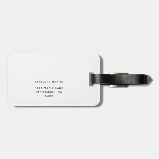 Hübscher Blumenwalder mit Liebe Gepäckträger Gepäckanhänger (Rückseite horizontal)