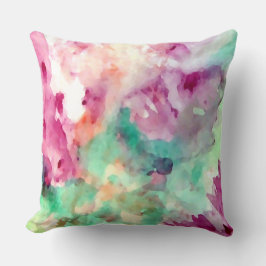 Hübscher Blumenwatercolor-abstrakte weiche Kissen