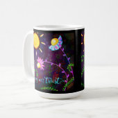Hübscher Blumenwunsch Vertrauen Anstoß Kaffeetasse (Vorderseite Links)