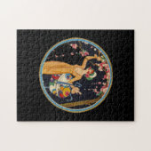 Hübscher Blüten-Baum Kunst-Deko-Art-Damen-Kirsche Puzzle (Horizontal)
