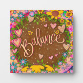 Hübscher Blütenspass Inspiriere Balance-Inspirivit Fotoplatte (Vorderseite)