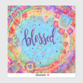 Hübscher BoHo Blues Spaß gesegnete Inspiritivität Aufkleber (Blatt)