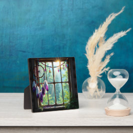 Hübscher Boho-L Traumfänger im Fenster Fotoplatte