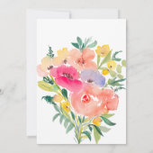 Hübscher bohoner Garten Blumenstrauß 16 Einladung (Rückseite)