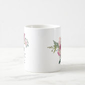 Hübscher Bordeaux-Blumenstrauß Kaffeetasse (Mittel)