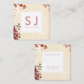 Hübscher botanischer Landschaftsdesigner Quadratische Visitenkarte (Vorne/Hinten)