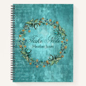 Hübscher botanischer Tod "Take Note" Journal/ Notizblock (Vorderseite)