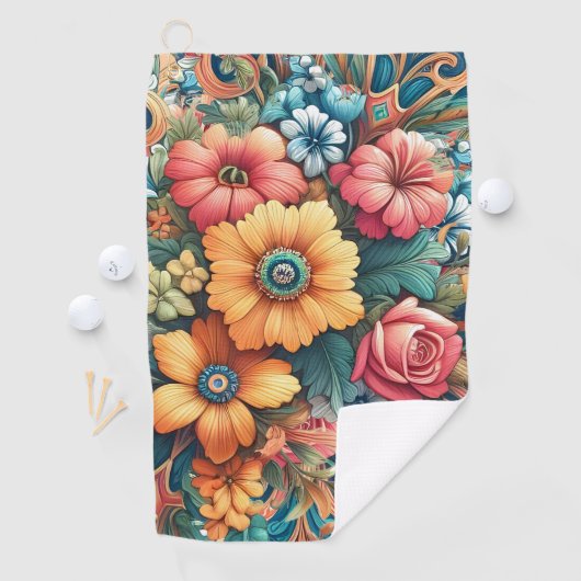 Hübscher Bouquet von Blume Golfhandtuch (Insitu)