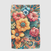 Hübscher Bouquet von Blume Golfhandtuch (Vorderseite)