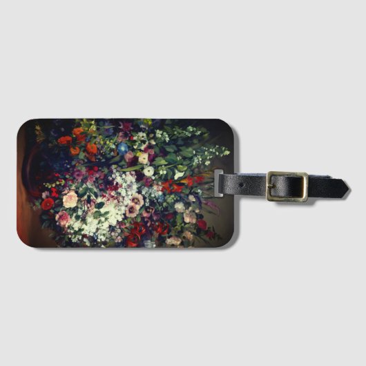 Hübscher Bouquet von Blume in einer Vase Gepäckanhänger (Vorderseite (Horizontal))