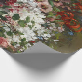 Hübscher Bouquet von Blume in einer Vase Geschenkpapier (Ecke)