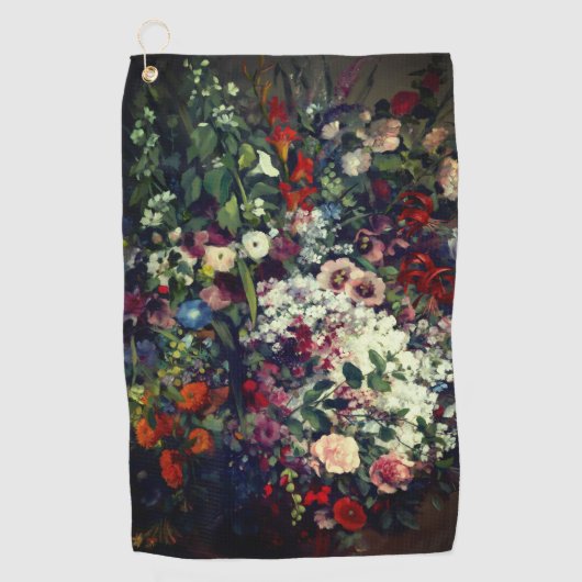 Hübscher Bouquet von Blume in einer Vase Golfhandtuch (Vorderseite)