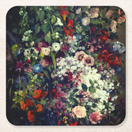 Hübscher Bouquet von Blume in einer Vase Rechteckiger Pappuntersetzer