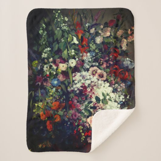 Hübscher Bouquet von Blume in einer Vase Sherpadecke (Vorderseite)