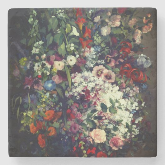 Hübscher Bouquet von Blume in einer Vase Steinuntersetzer (Vorderseite)