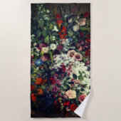Hübscher Bouquet von Blume in einer Vase Strandtuch (Vorderseite)
