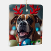 Hübscher Boxer Dog Personalisiert Keramikornament (Rechts)