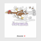 Hübscher, brauner Hühnerpullet Cartoon Aufkleber (Blatt)