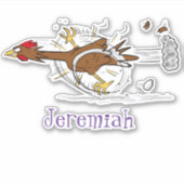 Hübscher, brauner Hühnerpullet Cartoon Aufkleber (Vorderseite)