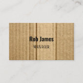 Hübscher brauner Karton Visitenkarte (Vorderseite)