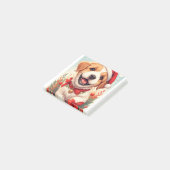 Hübscher brauner weißer Hund  Post-it Klebezettel (angewinkelt)