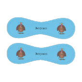 Hübscher, brauner Zuchttruthahn mit Fliegen Cartoo Baseball (Paneele)